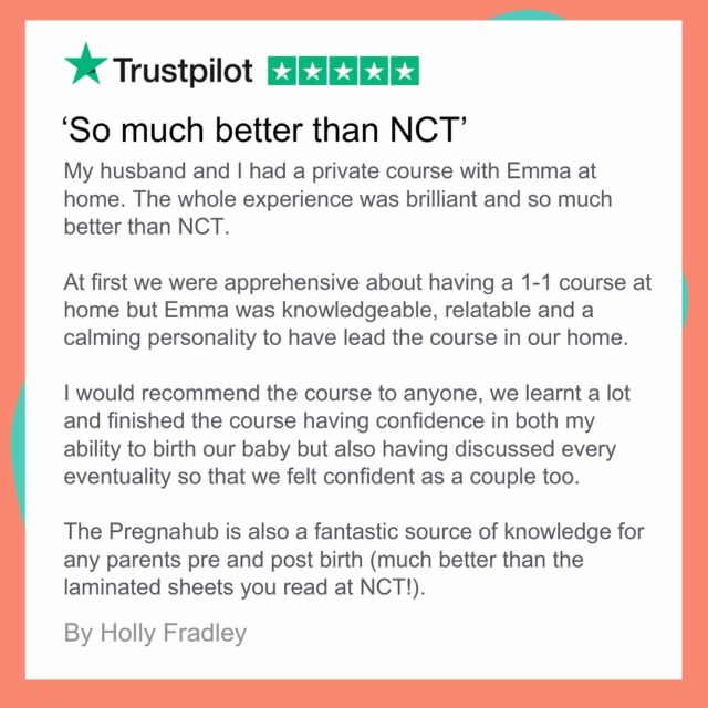 🌟🌟🌟🌟🌟 for Emma @mindfulnatal_hertford / @mindfulnatal_welwyn 🧡

We are very proud to be modernising antenatal education, making the resources applicable and accessible to everyone. 

If you would like to take a group or private course with Emma or any of the team, please head to the website via the link in the bio. You can also subscribe to the PreganHub® with a 7 day free trial! 

#antenatalclasses #hypnobirthing #postnatal #pregnahub #mindfulnatal #birthpreparation
